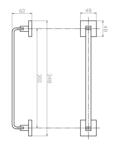 Kit De Acessório Quadrado Em Latão Cromado Para Banheiro 4 Peças HB-AK001 Harmony Kit De Acessório Q - 7