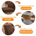 Ver imagem 6 de Mesa para Sala de Jantar Aster 180cm Mdf Canto Copo com Vidro e 6 Cadeiras Melissa
