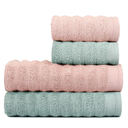 Ver imagem 1 de Kit 2 Toalhas de Banho + 2 Toalhas de Rosto Aura Atlântica 75x1,50 Cor:rosê + Verde