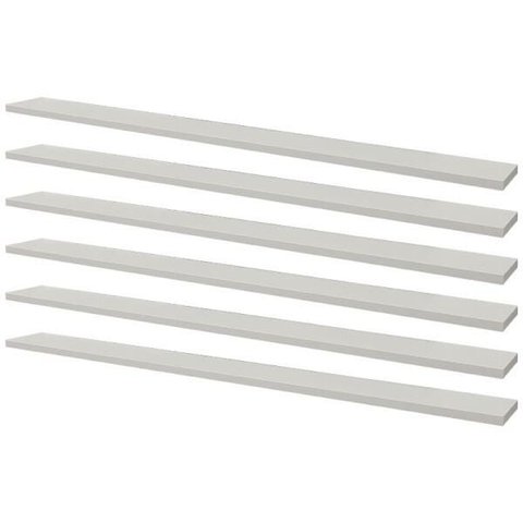 Kit 6 Prateleiras 80 x 10cm Branca Suporte Invisível