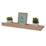 Prateleira Porta Quadros 80 x 10cm Carvalho Suporte Invisível - 2