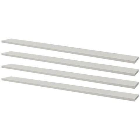 Kit 4 Prateleiras 90 x 10cm Branca Suporte Invisível