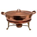 Ver imagem 1 de Rechaud Fogareiro Redondo e Panela em Cobre Fogo Direto 6l