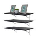 Ver imagem 2 de Kit 3 Prateleiras 90 x 30cm Preta Com Mão Francesa