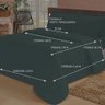 Jogo de Cama Casal com Edredom Lençol Fronha Função Cobre Leito e Cobertor - 4