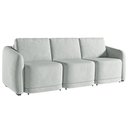 Ver mais imagens de Sofá Cama Modulado Retrátil e Reclinável Decorativo Varsóvia 246cm Veludo Cinza G33 - Gran Belo