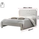 Ver imagem 4 de Cama Casal Quarto Luiza Ajustavel Com Pés Centrais Branco