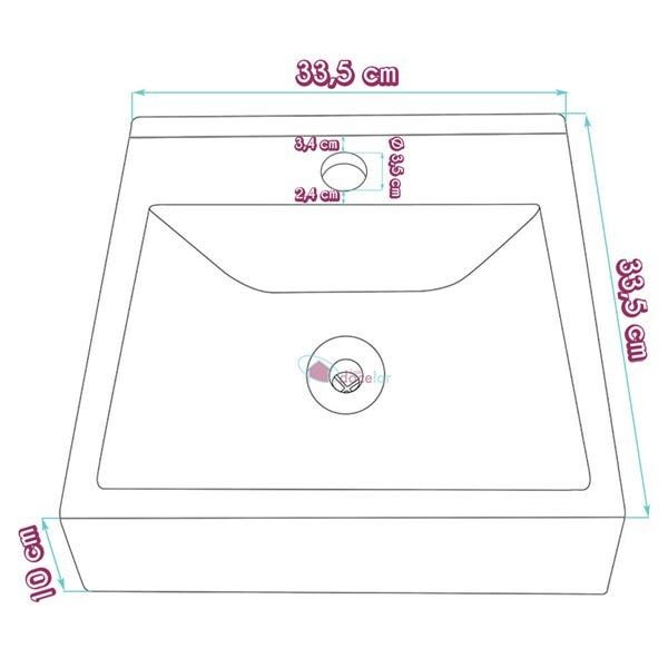 Kit Cuba Quadrada T.AA05 Sifão Engate e Valvula ABS - 4