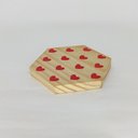 Ver imagem 3 de Tábua mini hexágono Corações Vermelho