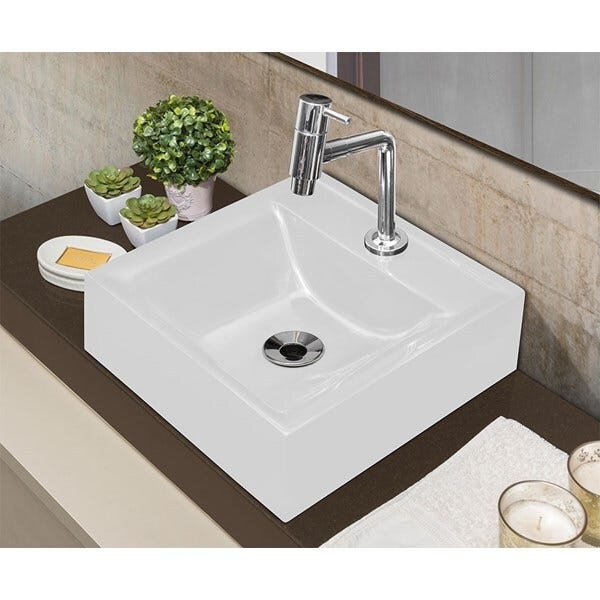 Kit Cuba Quadrada T.AA05 Sifão Engate e Valvula ABS - 1