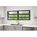 Ver imagem 4 de Vitro Basculante 2 Seções 60x120 Alumínio Preto Vidro Liso