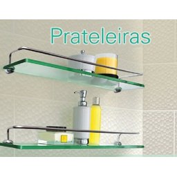 Prateleira Reta C/ Grade 50x10 Cm - 8mm - Incolor - 3