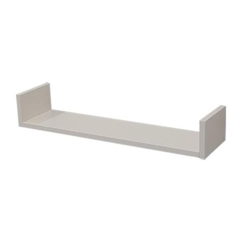 Prateleira U 80 x 15cm Branca com Suporte Invisível