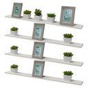Ver imagem 1 de Kit 4 Prateleiras 80 x 15cm Branca com Suporte Invisível