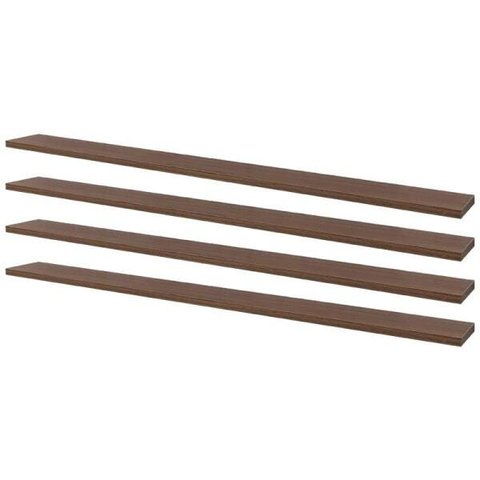 Kit 4 Prateleiras 80 x 20cm Nogal Suporte Invisível