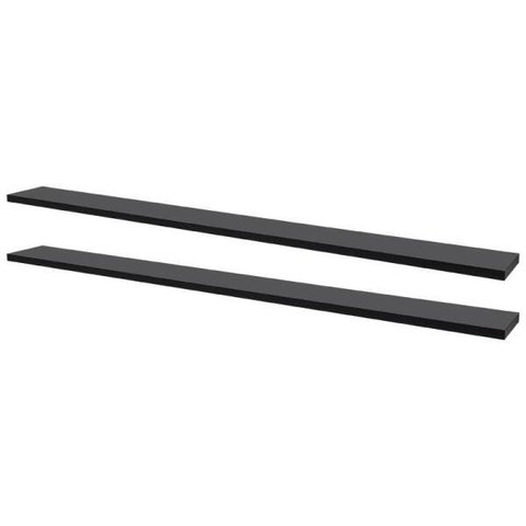 Kit 2 Prateleiras 80 x 20cm Preta Suporte Invisível
