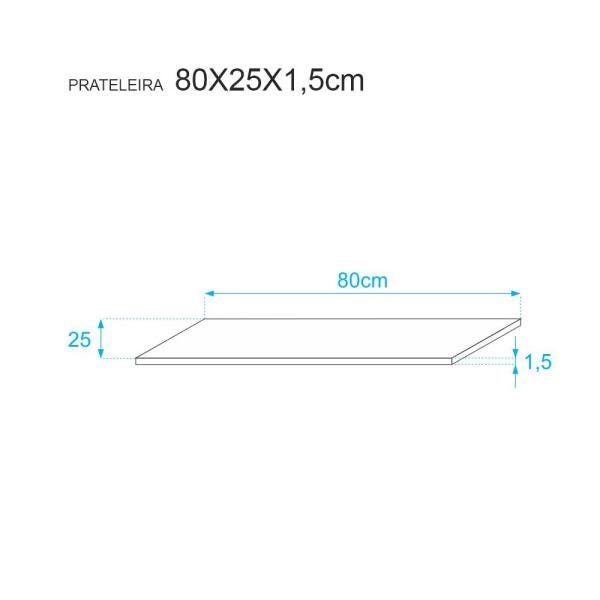 Kit 3 Prateleiras 80 x 25cm Amarela Com Mão Francesa - 3