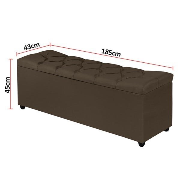 Recamier Banco Puff Grecia com Bau 185cm - 3