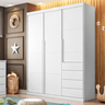 Guarda Roupa com 3 Portas e 4 Gavetas Cleveland Branco - 1