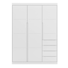 Guarda Roupa com 3 Portas e 4 Gavetas Cleveland Branco - 2