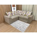 Ver imagem 3 de Sofá Canto Bege com Floral 602/78 Belo