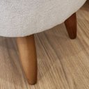Ver mais imagens de Poltrona Amamentação Organica - Organite com Puff Fixa Boucle Bege- Larbelle Móveis