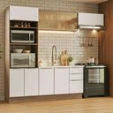Ver imagem 1 de Armário de Cozinha Completa 270 X 60 cm Rustic/Branco Veludo Lux Madesa 08