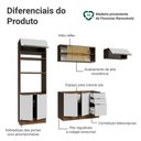 Ver imagem 4 de Armário de Cozinha Completa 270 X 60 cm Rustic/Branco Veludo Lux Madesa 08