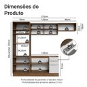 Ver imagem 3 de Armário de Cozinha Completa 270 X 60 cm Rustic/Branco Veludo Lux Madesa 08