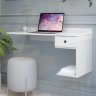 Mesa / Escrivaninha Suspensa Estilo Bancada 1 Gaveta Com Corrediça Metálica Cor Branco EJ - 1