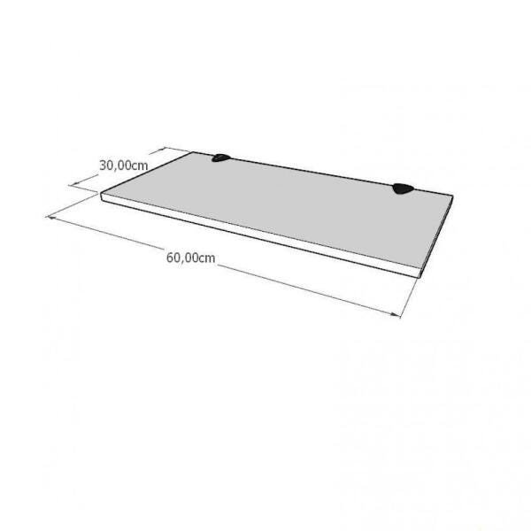 Prateleira MDF, suporte tucano cor amadeirado escuro 60(C)x30(P)cm modelo pratfbamc04 - 2