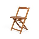 Ver imagem 3 de Conjunto Prático Mesa Quadrada Dobrável com 4 Cadeiras Madeira Mel