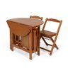 Conjunto Dobrável Prático Mesa 4 Cadeiras Redondo Mel Bar Cozinha - 5