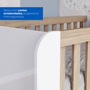 Ver imagem 7 de Conjunto Quarto de Bebê Berço Mini Cama com Cantos Arredondados e Detalhes Usinados + Cômoda Branco/Jequitibá HP Aconchego