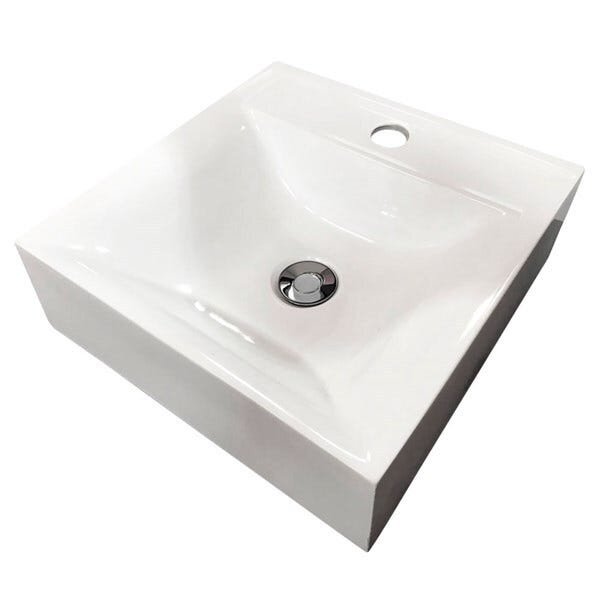 Kit Cuba Quadrada Sobrepor Banheiro Com Valvula Click Inox - 1