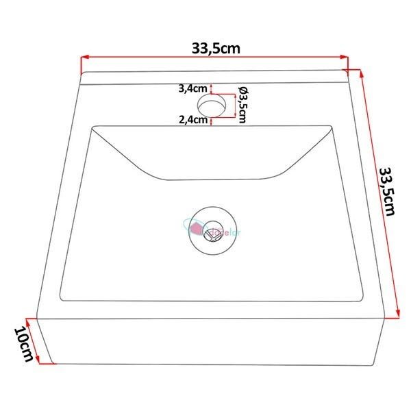 Kit Cuba Quadrada Sobrepor Banheiro Com Valvula Click Inox - 4