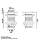 Ver imagem 3 de Kit Cuba Quadrada Sobrepor Banheiro com Valvula Click Inox