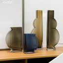 Ver imagem 2 de Vaso Decorativo Enfeite 20x12x6cm Vidro Cinza Marinella