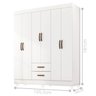 Guarada Roupa Casal com 6 Portas Guararapes Branco Brilho - 4