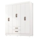 Ver imagem 2 de Guarada Roupa Casal com 6 Portas Guararapes Branco Brilho