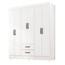 Guarada Roupa Casal com 6 Portas Guararapes Branco Brilho - 2