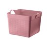 Cesto Plástico 22L para Roupa Moolti Quadrado Rosa Sr1922 Sanremo - 1