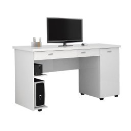 Mesa para Computador Notável Office Branco com Rodízios e Gaveta - 1
