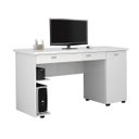 Ver imagem 1 de Mesa para Computador Notável Office Branco com Rodízios e Gaveta