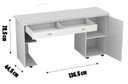 Ver imagem 4 de Mesa para Computador Notável Office Branco com Rodízios e Gaveta
