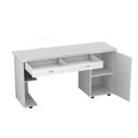 Ver imagem 3 de Mesa para Computador Notável Office Branco com Rodízios e Gaveta