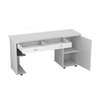 Mesa para Computador Notável Office Branco com Rodízios e Gaveta - 3