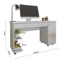 Ver imagem 3 de Escrivaninha Mesa para Computador Quarto Escritório Ariel