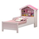 Ver imagem 2 de Cama Quarto Solteiro Casa Princesa c/ Estante