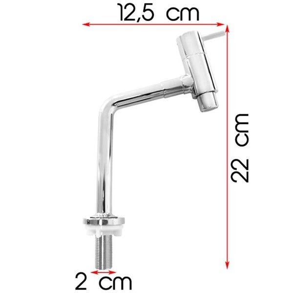 Torneira Design Mesa Lavatório Cano Curto Alavanca Cromada - 2